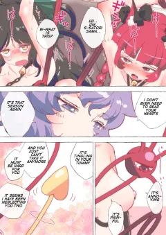 Orin and Okuu can't hold back and cum all over the place while being trained by Satori-sama